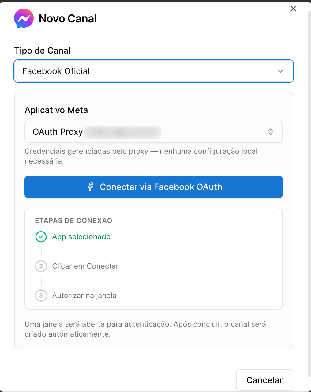 HeroLead - conectar canal facebook messenger