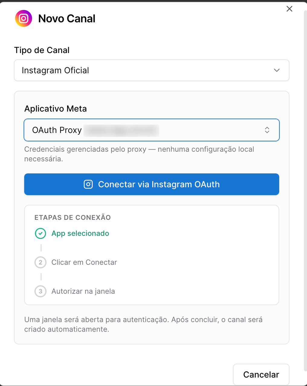 HeroLead - conectar canal instagram